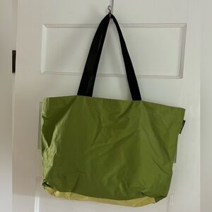 Herve Chapelier Lime and Chartreuse Tote—21x13”